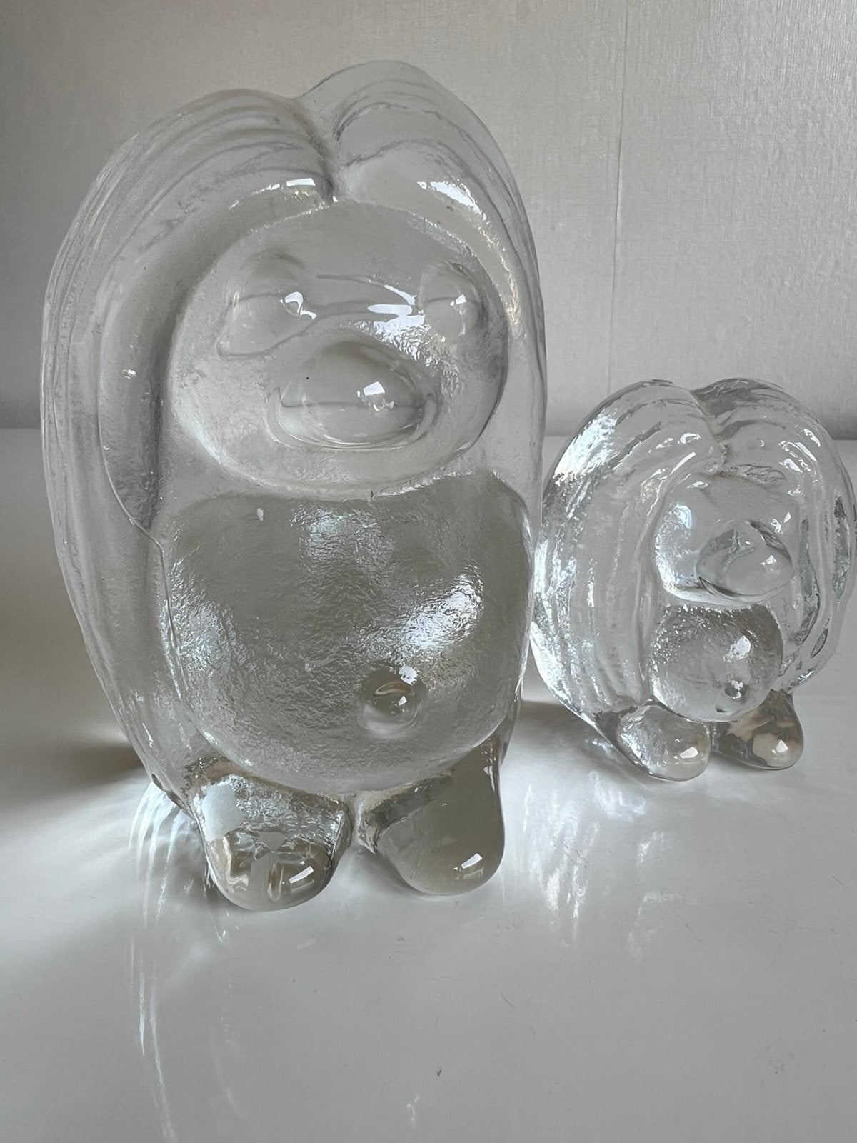 2 Vintage Zweeds Bergdala XL Glas Trollen Peter Johansson, Antiek en Kunst, Ophalen of Verzenden