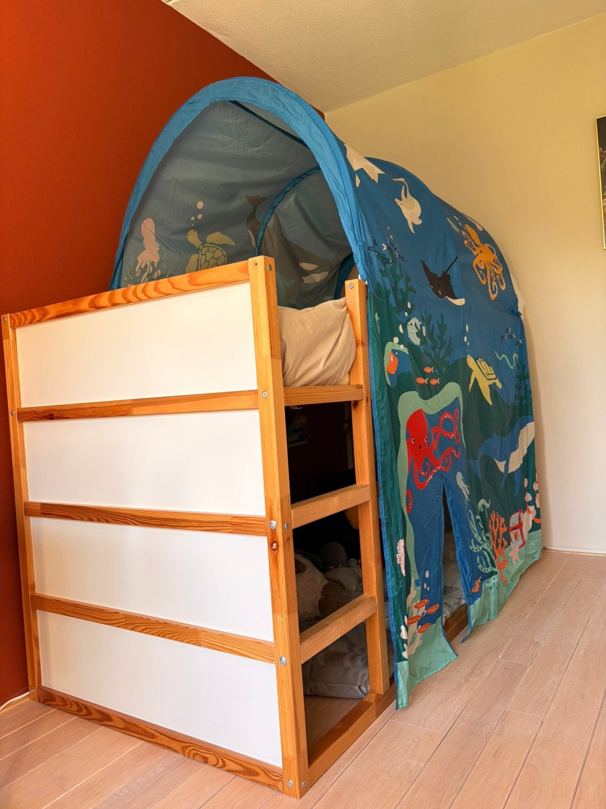 IKEA Kura bed incl. 2 tenten Sea Animals & Market Stall, Ophalen, Gebruikt, Halfhoogslaper