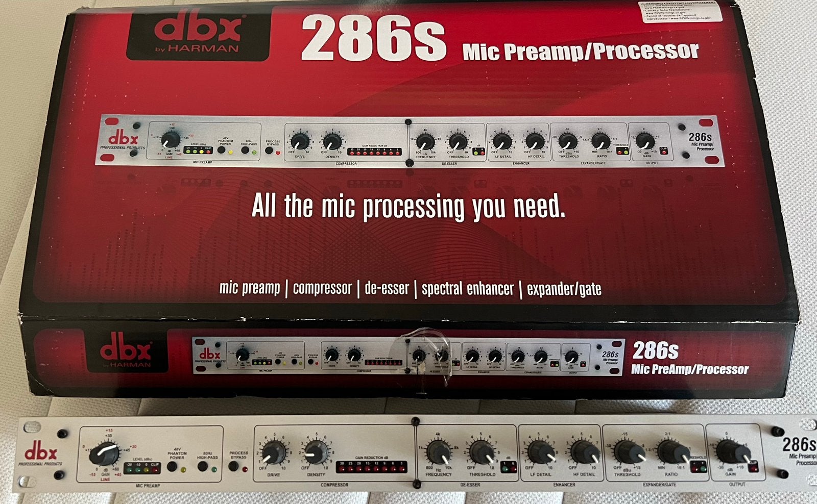 ZGAN - DBX 286S | microfoonvoorversterker / Mic preamp, Verzenden, Zo goed als nieuw, Audio