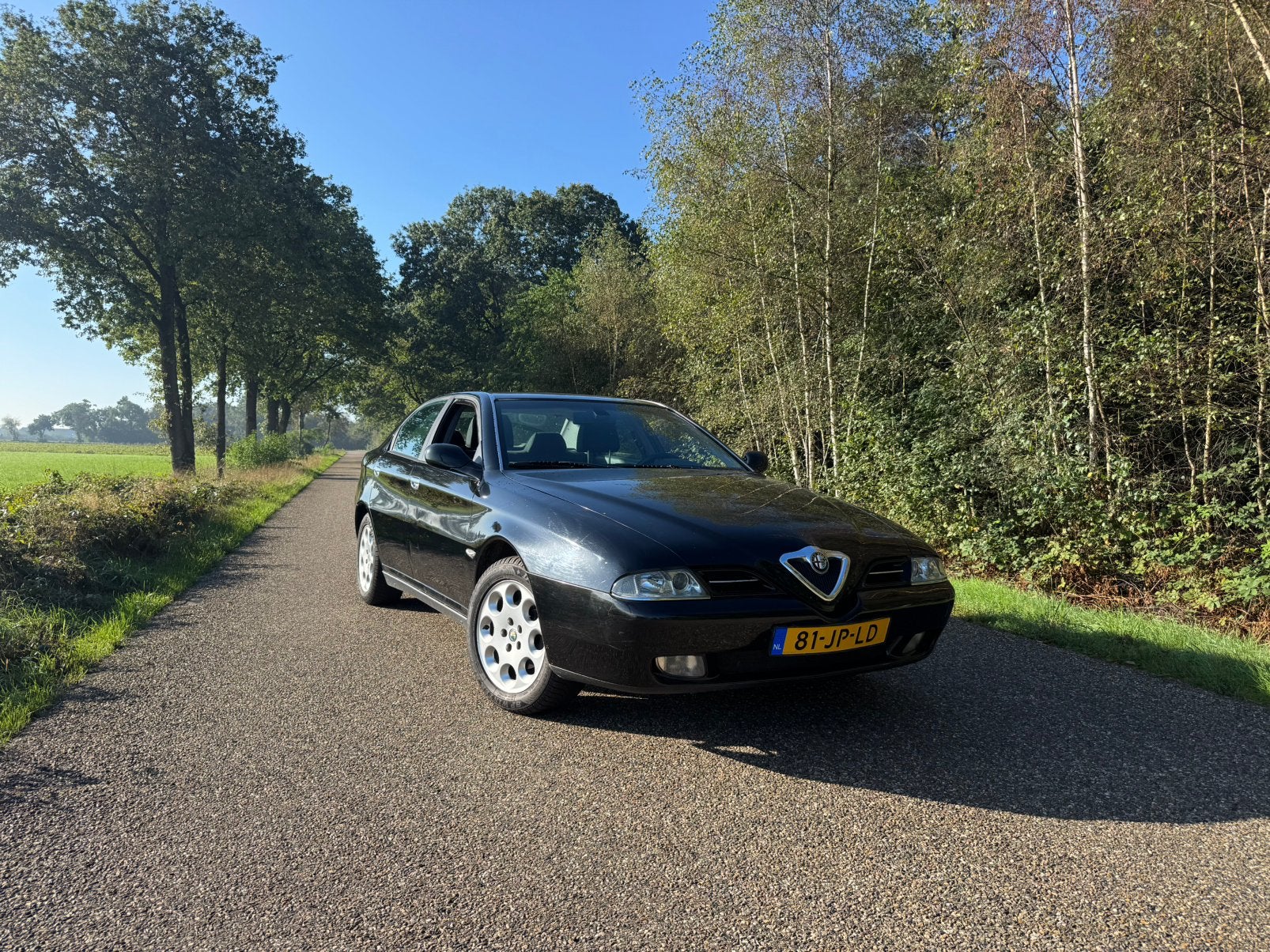 Alfa Romeo 166 2.0 Twin Spark 2002 Zwart, Voorwielaandrijving, Stof, Zwart, Zwart