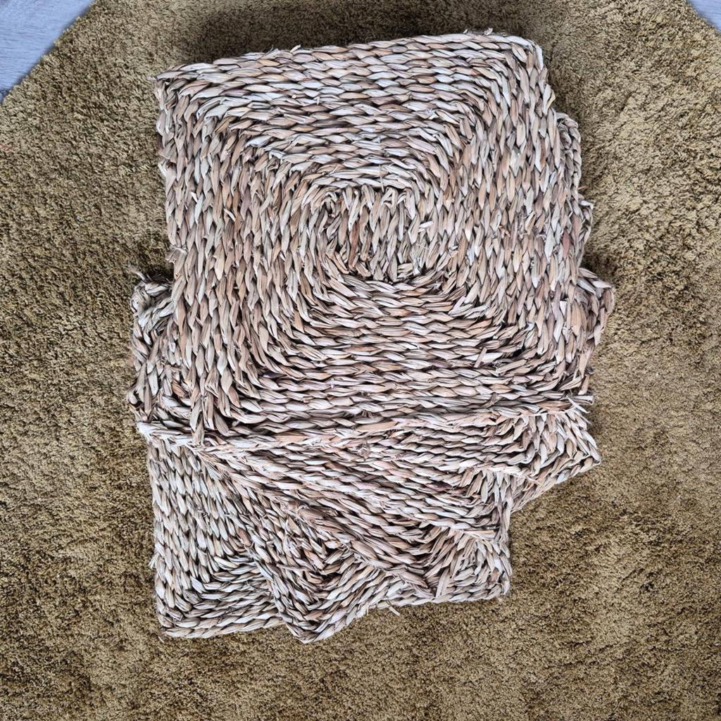 6 rieten placemats, Huis en Inrichting, Beige, Ophalen of Verzenden, Natuurlijk materiaal, Landelijk