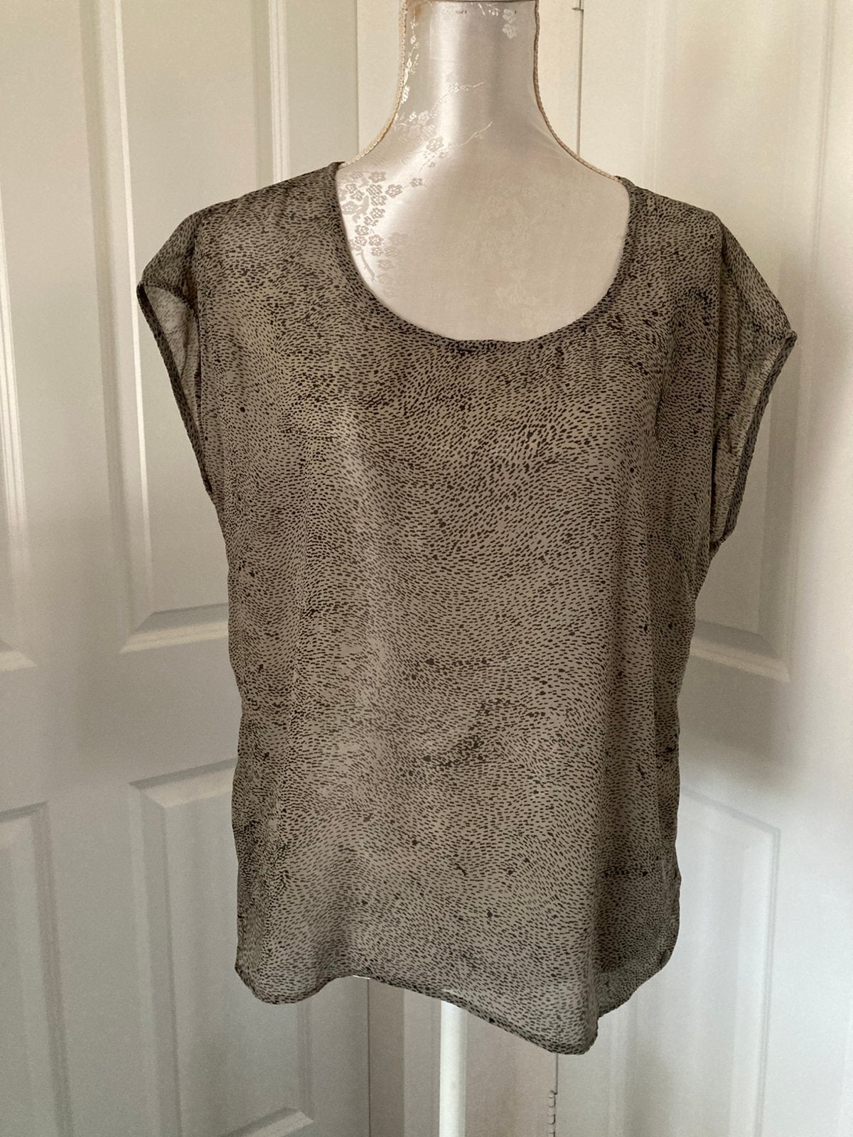 Garcia Jeans top met print - Maat M, Maat 38/40 (M), Beige, Ophalen of Verzenden, Zo goed als nieuw