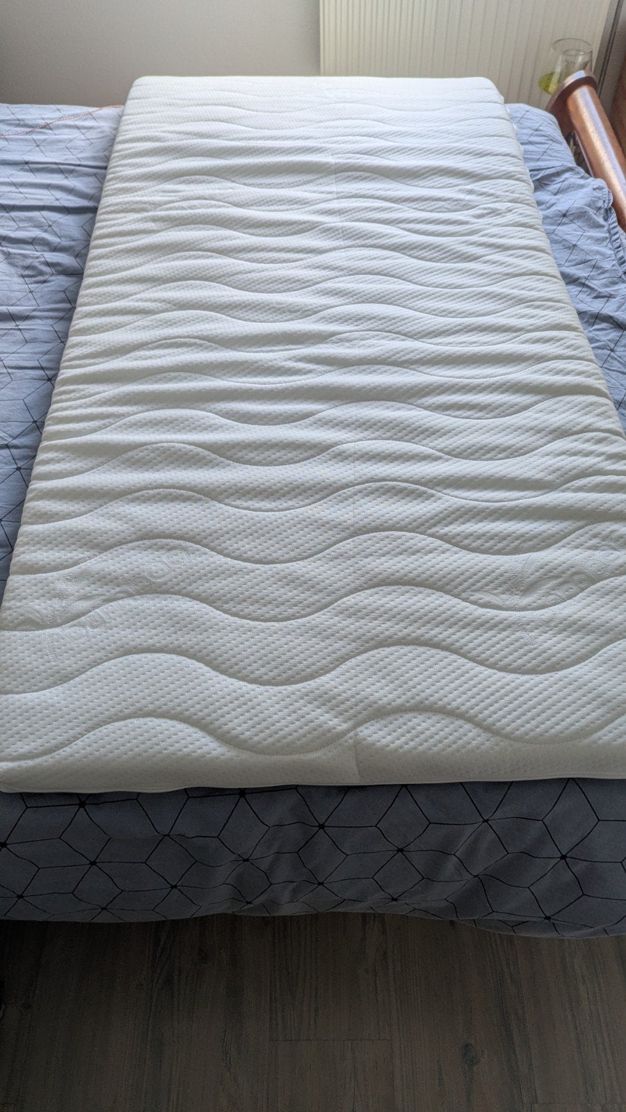 Dik 1 persoons opdekmatras topmatras topper 80x200 BAMBOO, Ophalen, Eenpersoons, Zo goed als nieuw, 80 cm