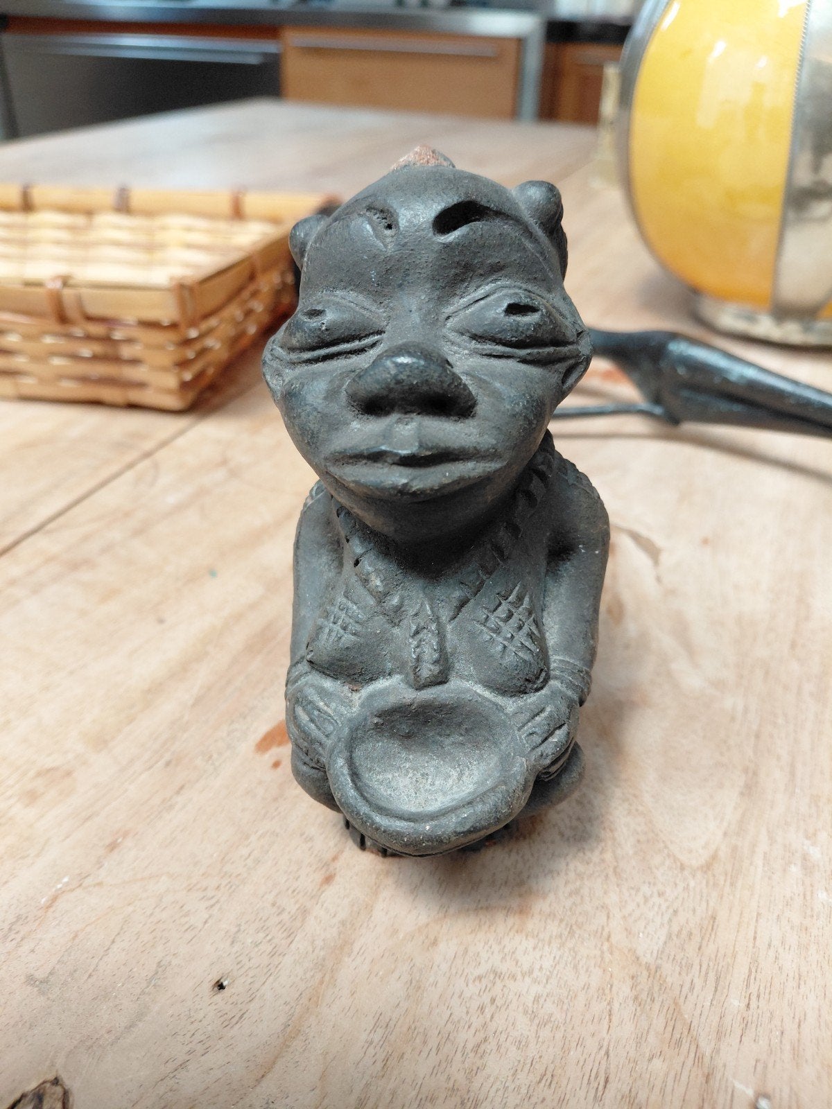 terracotta beeldje uit Kameroen, Tikar of Bamileke bevolking, Antiek en Kunst, Ophalen of Verzenden