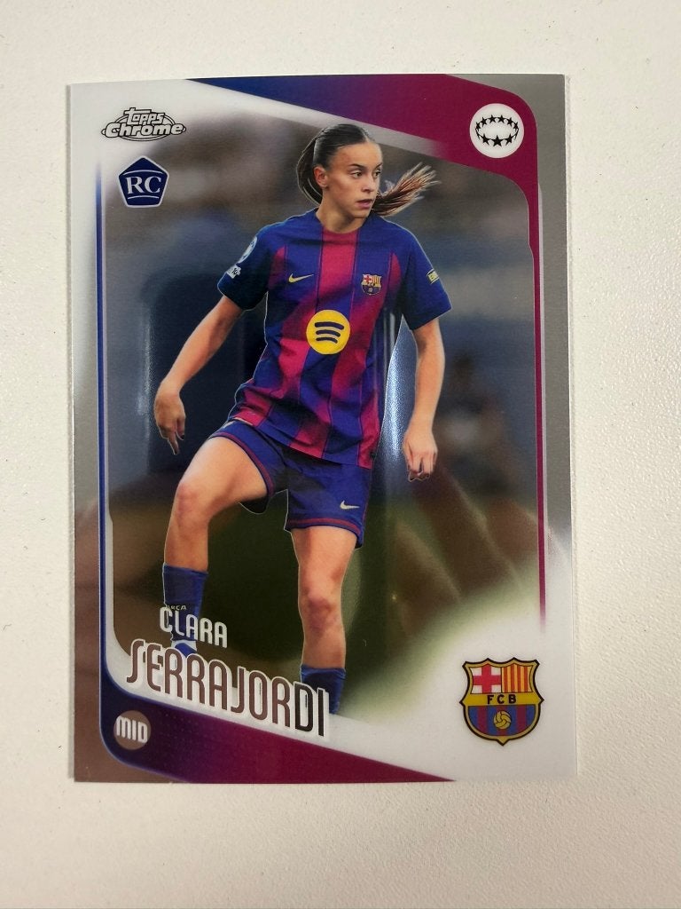 31 Clara Serrajordi RC Topps Women's Chrome 2025-26, Verzamelen, Ophalen of Verzenden, Nieuw, Buitenlandse clubs, Poster, Plaatje of Sticker