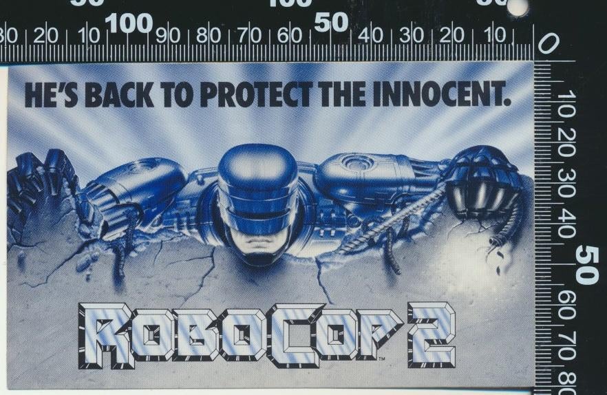 Sticker: Robocop 2 (2), Ophalen of Verzenden, Zo goed als nieuw, Film, Tv of Omroep