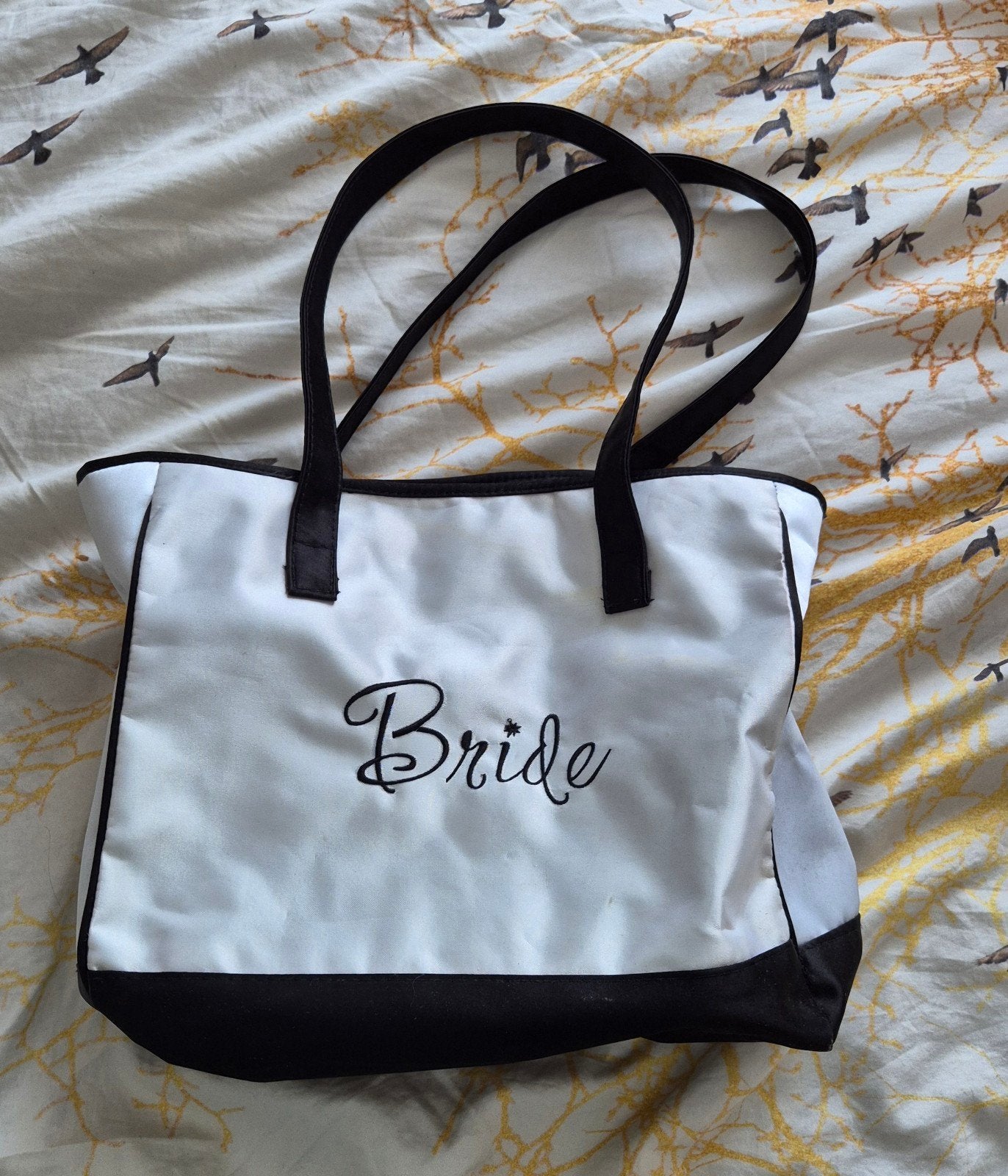Witte trouw tas voor de bruid, Ophalen of Verzenden, Gebruikt, Wit, Shopper
