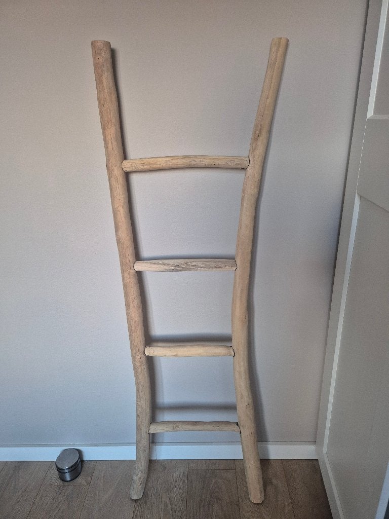 Woondecoratie houten ladder, Huis en Inrichting, Woonaccessoires | Wanddecoraties, Ophalen, Gebruikt, Hout, Decoratieobject