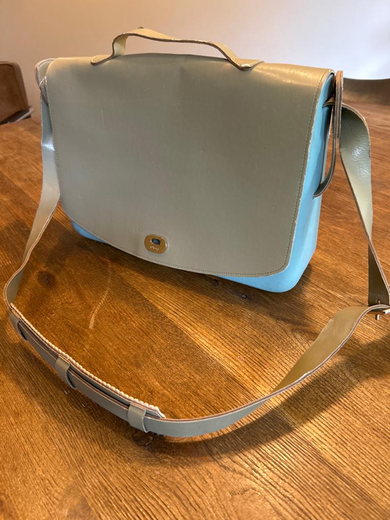 O bag schoudertas in grijsblauw en lichtblauw, Ophalen of Verzenden, Gebruikt, Blauw, Overige merken