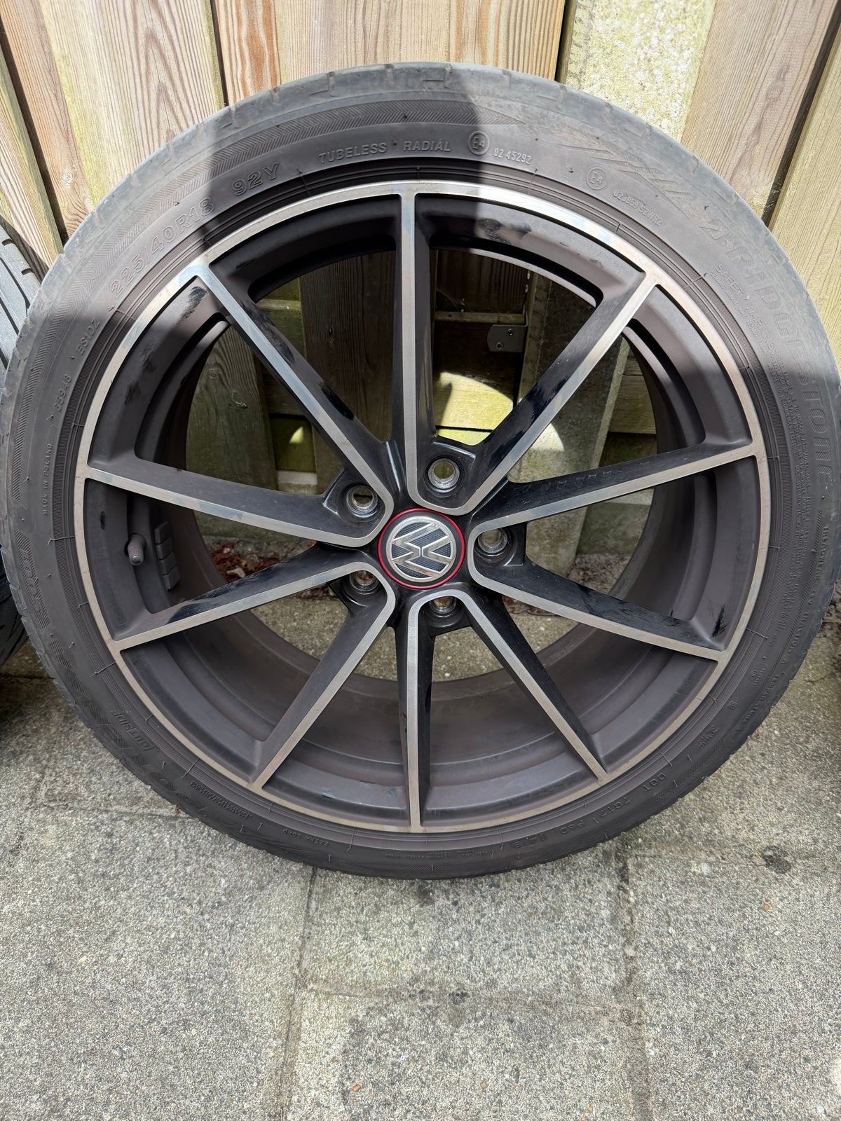 VW Golf 7.5 GTI TCR Belvedere velgen met zomerbanden, Auto-onderdelen, Banden en Velgen, Ophalen, 18 inch, Gebruikt, Banden en Velgen