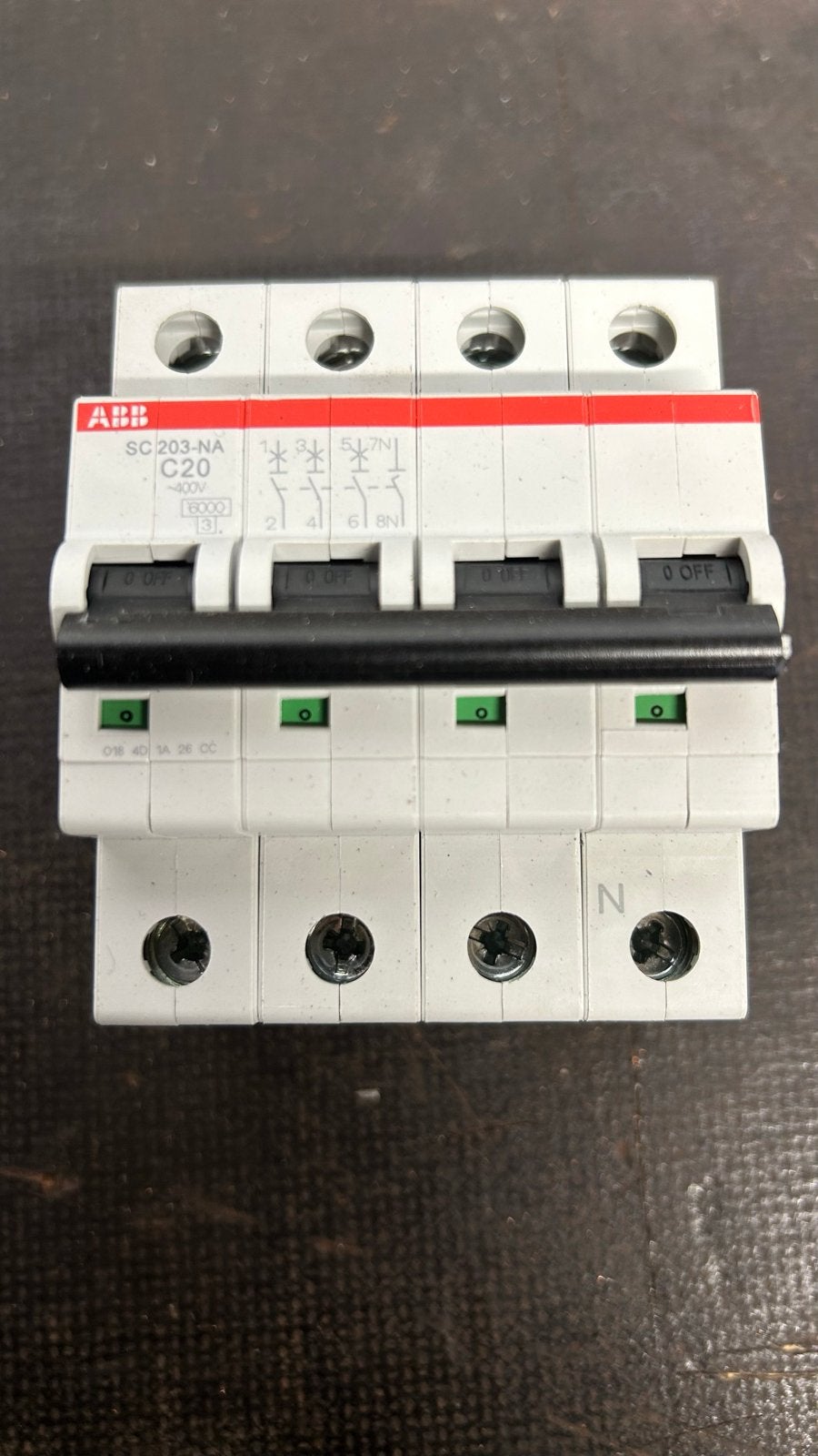 ABB S203-NA C20/C32 3-fase automaat, Ophalen of Verzenden, Zo goed als nieuw, Schakelaar