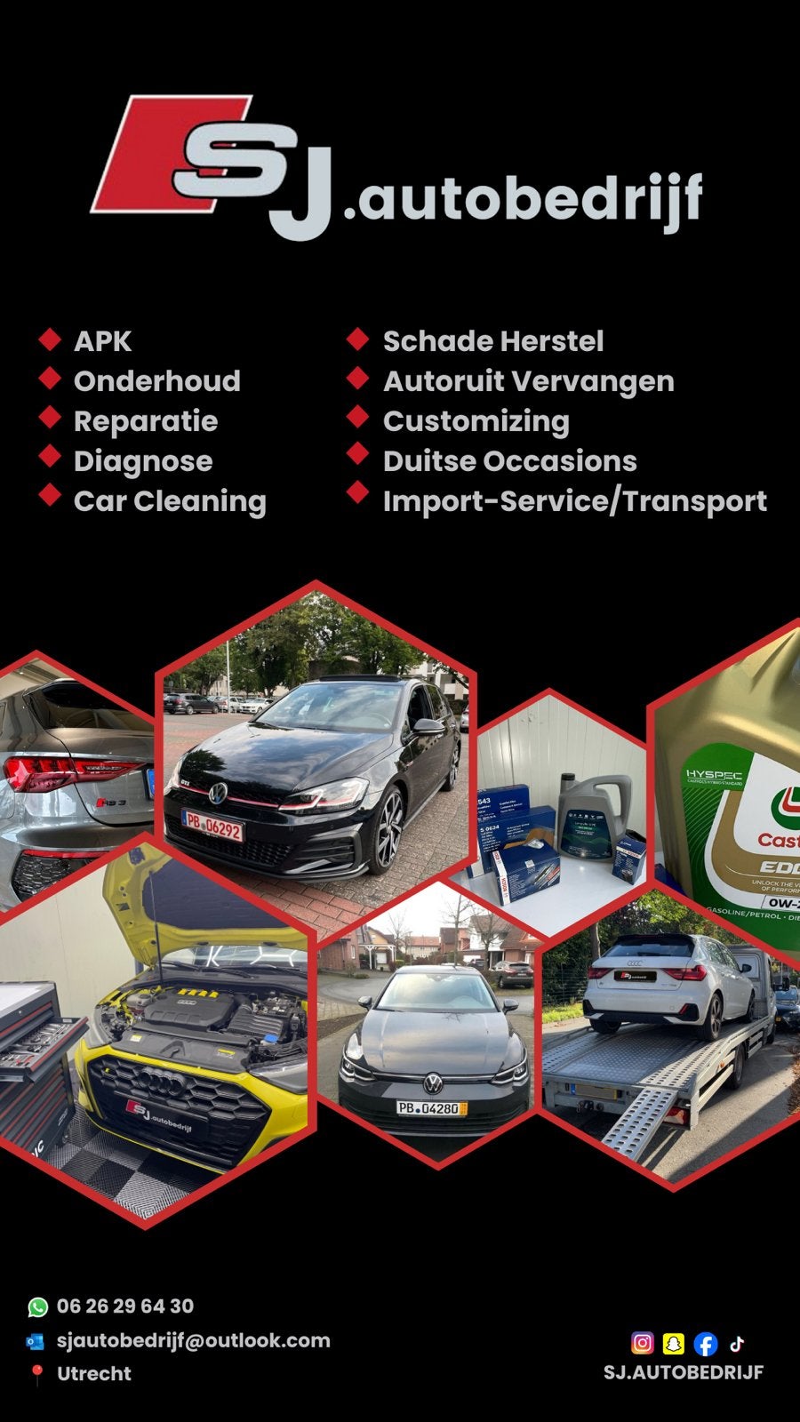 SJ.autobedrijf | U automonteur in regio Utrecht., Ophalen