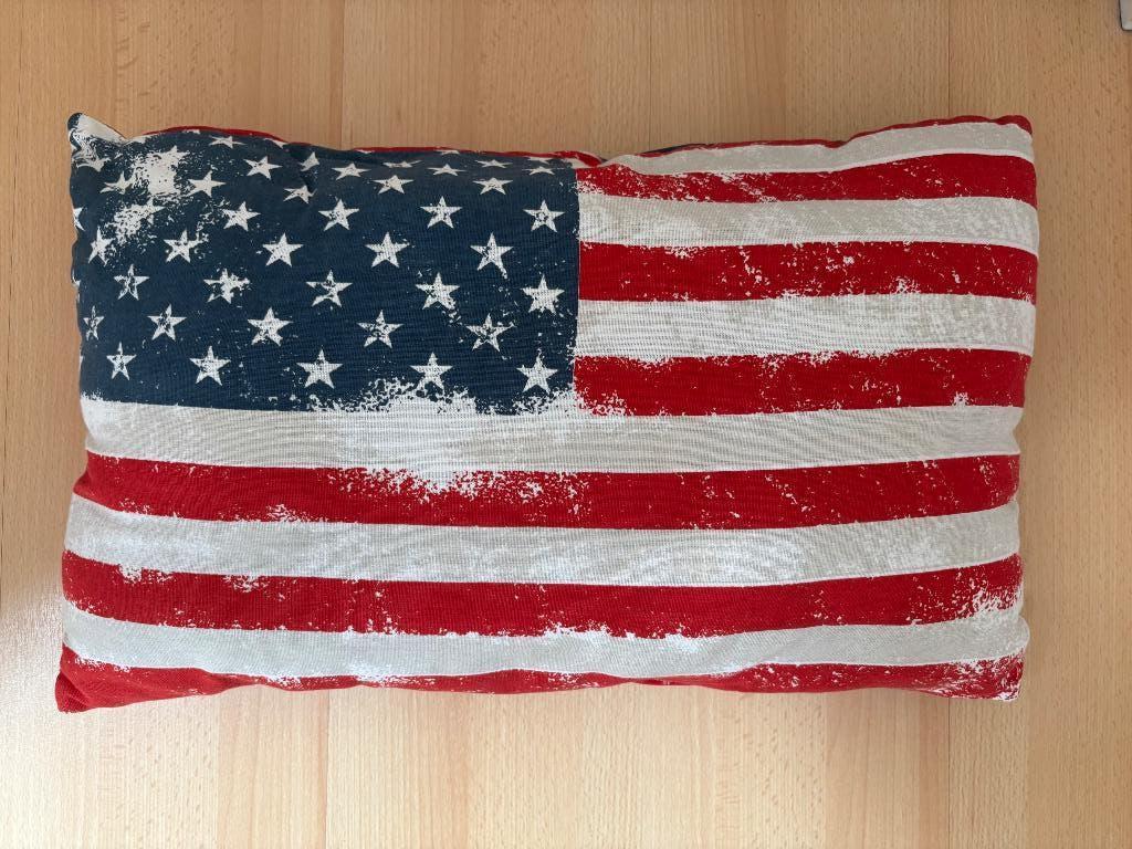 Leuk kussen Amerika Amerikaanse vlag, Ophalen of Verzenden, Gebruikt, Vierkant