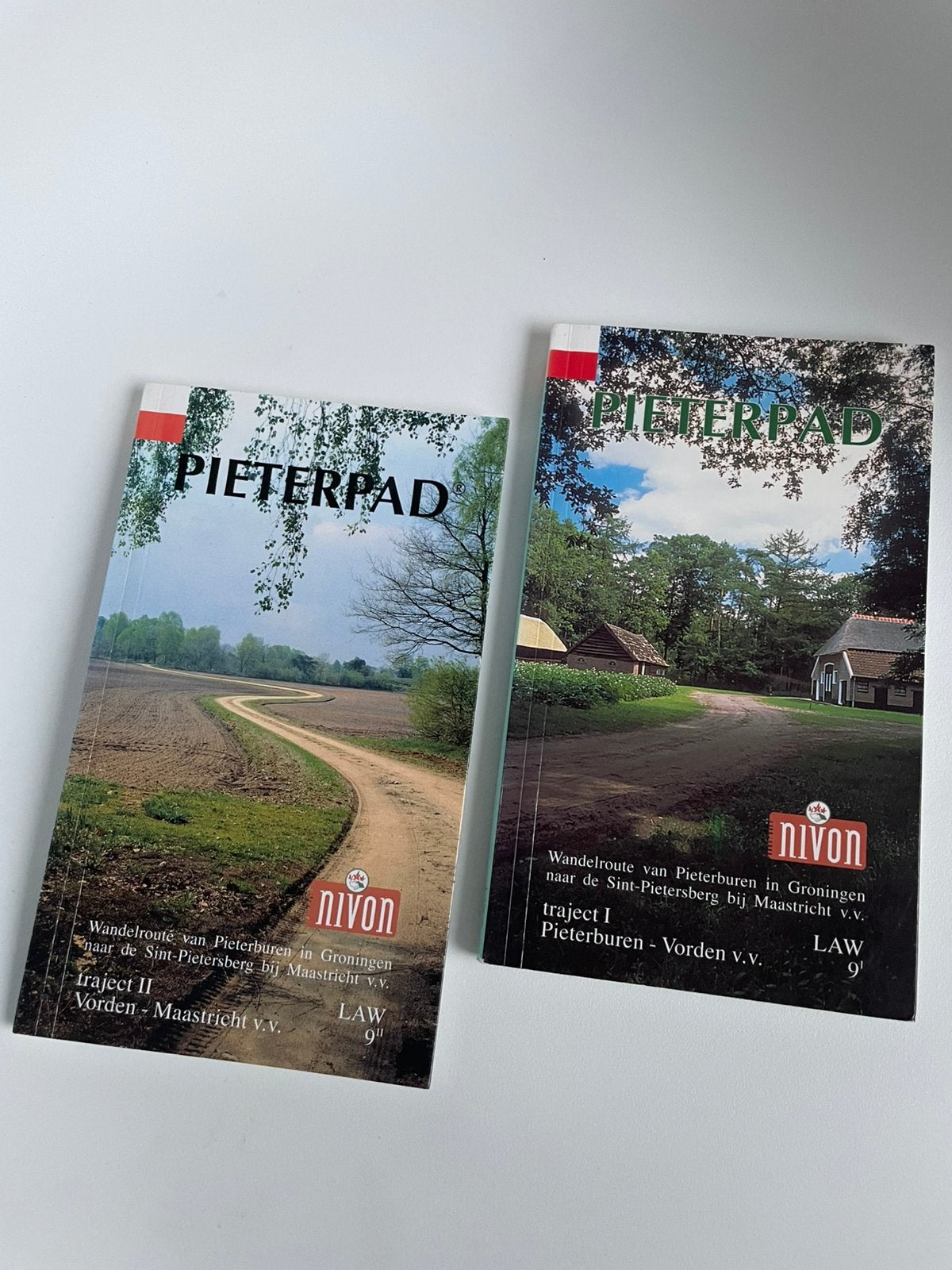 wandelgids Pieterpad (beide) traject I & II, 1999 & 2001 5e, Ophalen of Verzenden, Gelezen, Benelux, Fiets- of Wandelgids