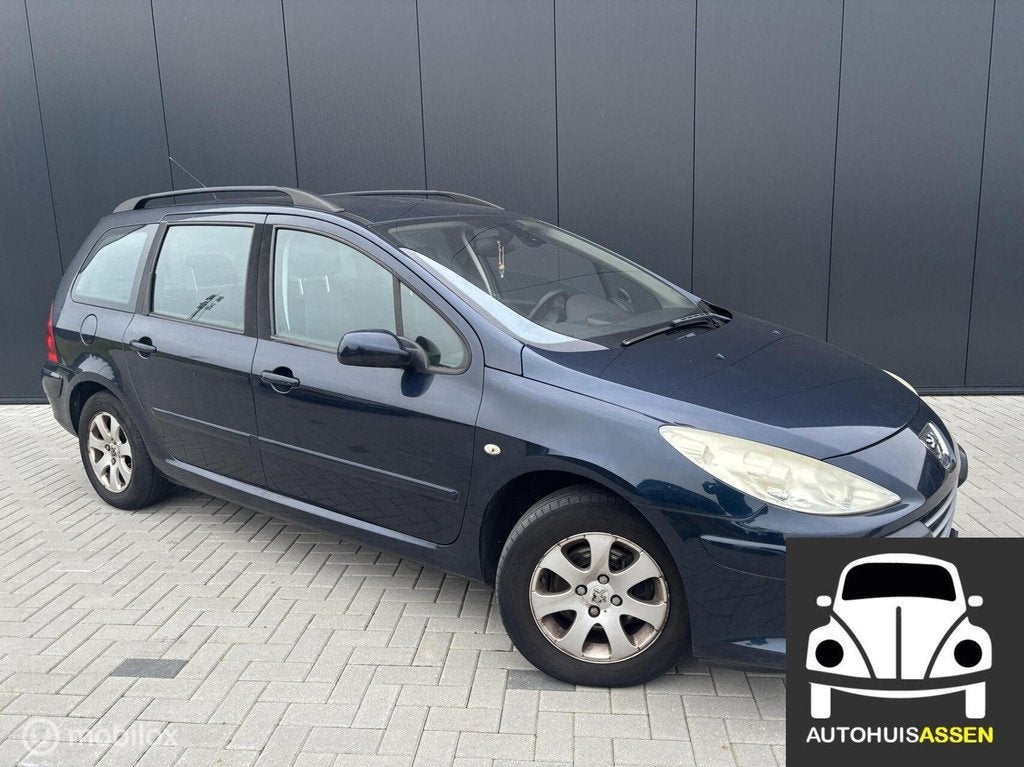 Peugeot 307 Break 1.6-16V Premium, Auto's, Gebruikt, 4 cilinders, Blauw, Automatische klimaatregeling