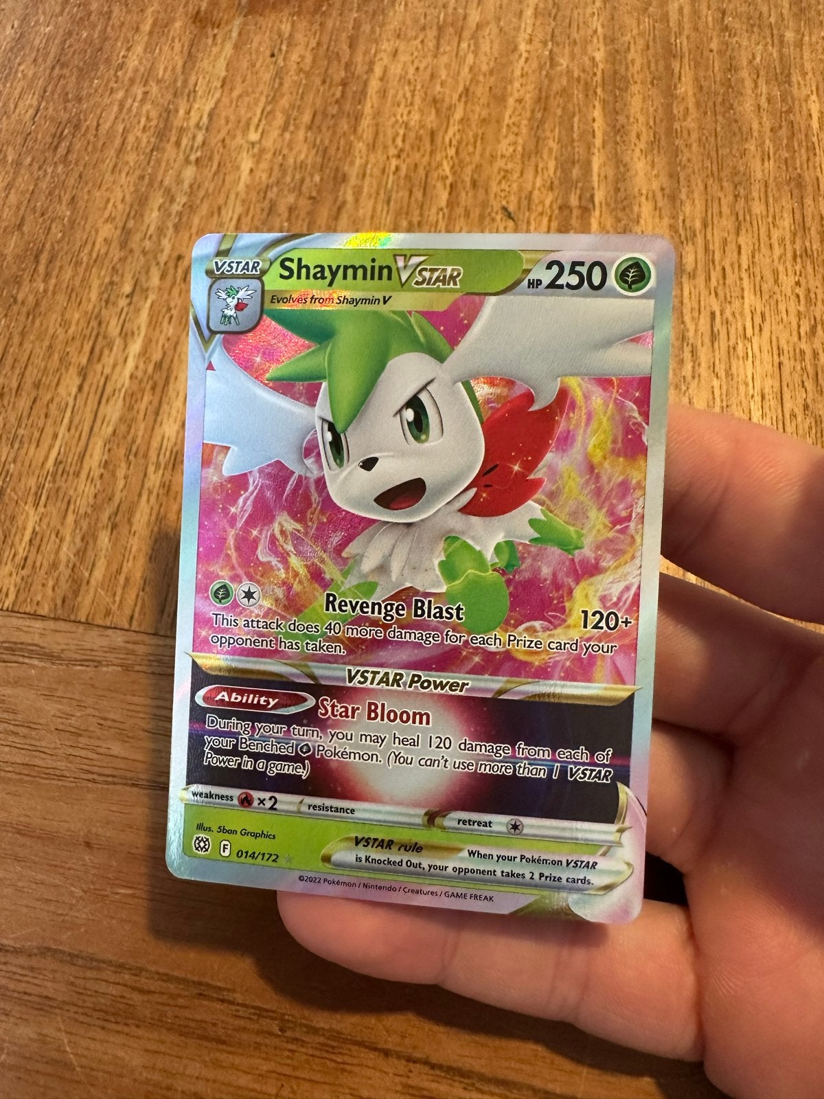 Shaymin VSTAR Pokémon kaart (014/172) - Zo goed als nieuw, Ophalen of Verzenden, Zo goed als nieuw, Losse kaart