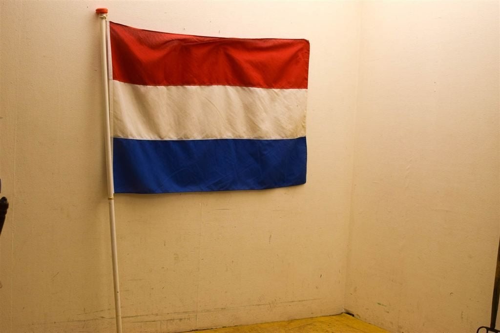 Nederlandse vlag met vlaggenstok 51076, Ophalen of Verzenden, Gebruikt