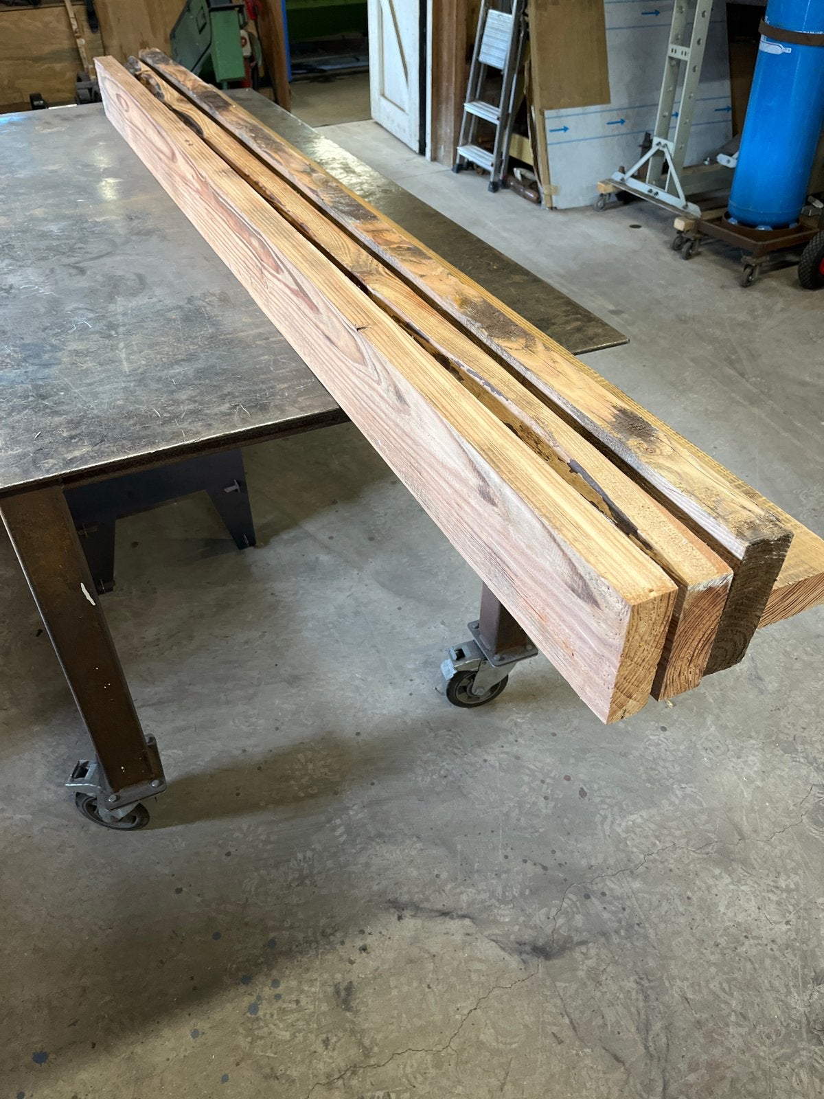 Douglas balken 150x50mm - 8 stuks, Doe-het-zelf en Verbouw, Hout en Planken, Ophalen, Gebruikt, 200 tot 250 cm, 50 mm of meer