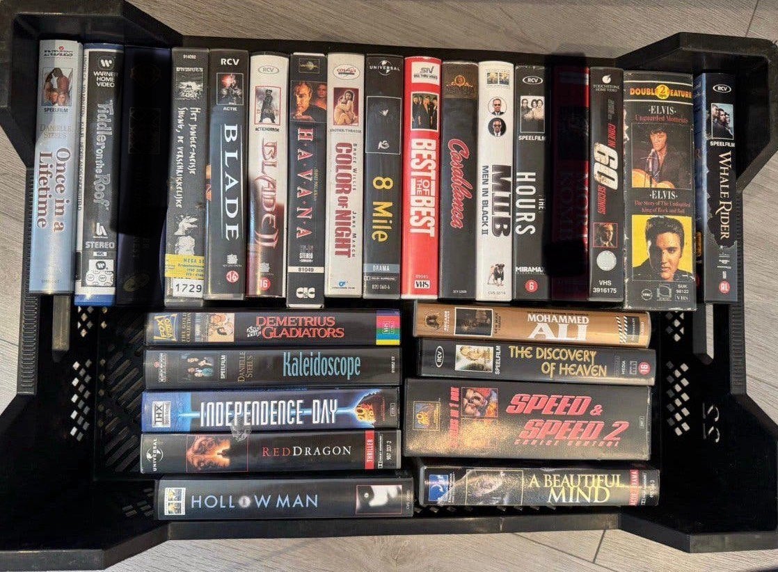 Diverse VHS videobanden – €1 per stuk (25 stuks), Alle leeftijden, Ophalen, Gebruikt, Actie en Avontuur