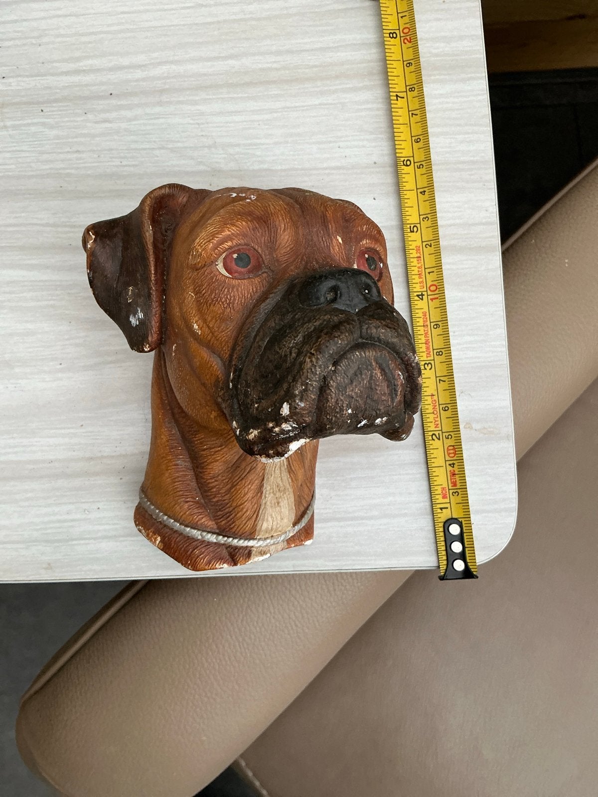 Vintage Boxer Hond Hoofd Muurdecoratie - Made in England, Ophalen of Verzenden