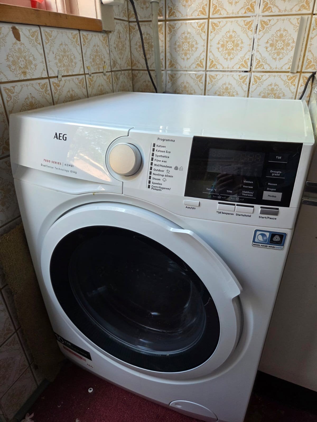 AEG 7000 Series KOMBİ Wasmachine - Zo goed als nieuw, Witgoed en Apparatuur, 1200 tot 1600 toeren, 8 tot 10 kg, Energieklasse A of zuiniger