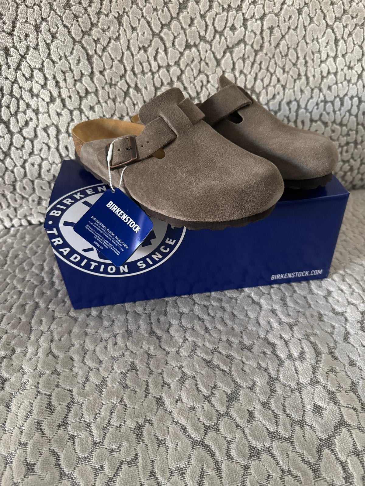 Birkenstock Boston Taupe - Maat 39, Ophalen of Verzenden, Nieuw, Bruin, Instappers