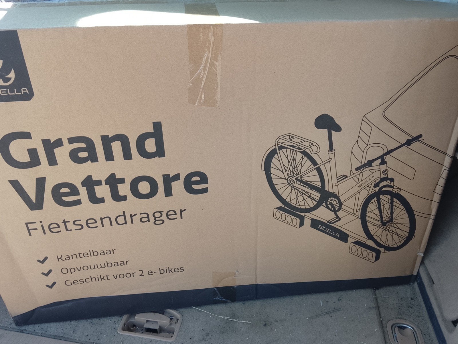 Stella Grand Vettore Fietsendrager voor 2 e-bikes, Ophalen, Nieuw, 2 fietsen, Trekhaakdrager