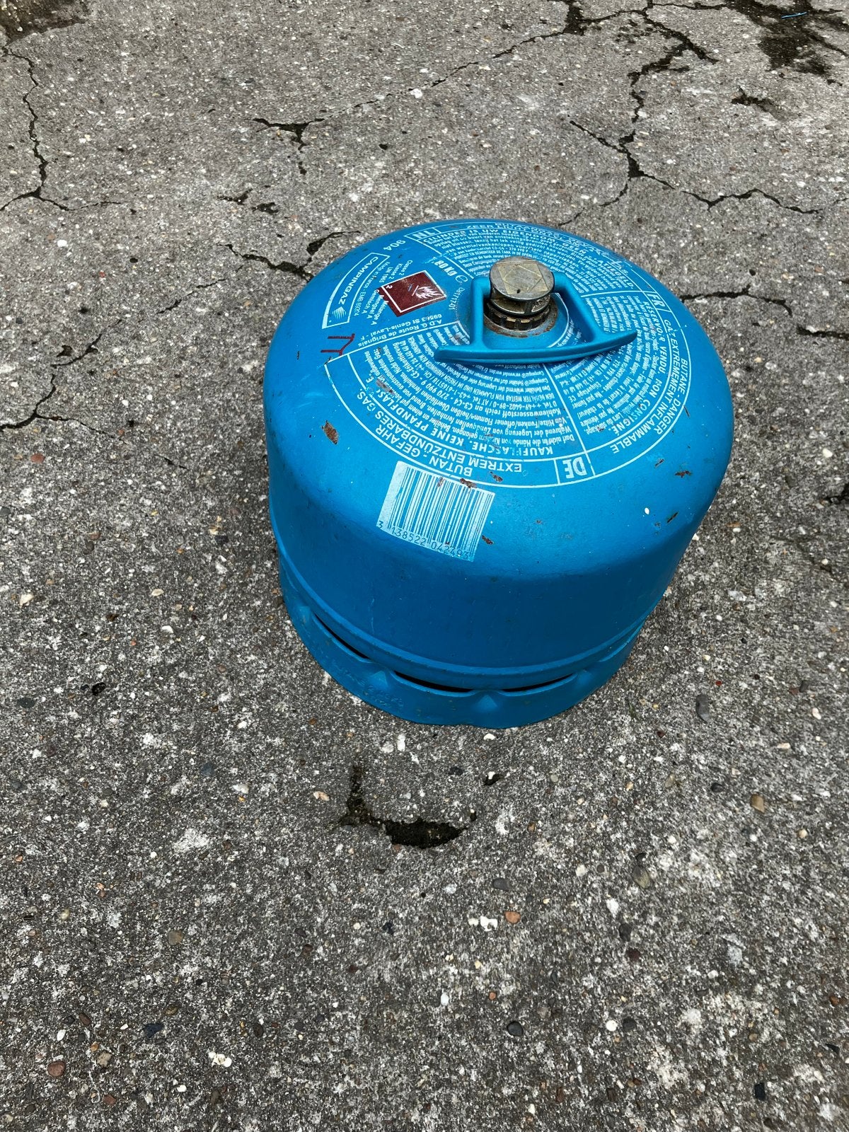Campingaz gasfles - Leeg, Ophalen, Gebruikt