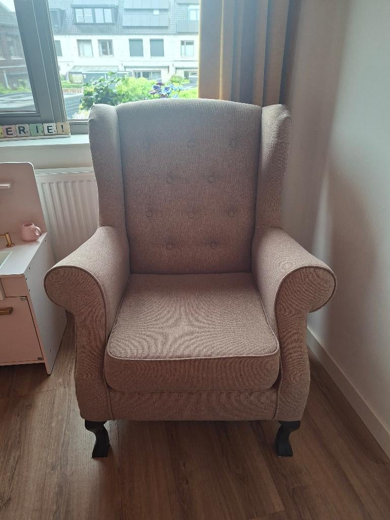 Fauteuil bruin, Huis en Inrichting, Fauteuils, Ophalen, 75 tot 100 cm, 75 tot 100 cm, Stof