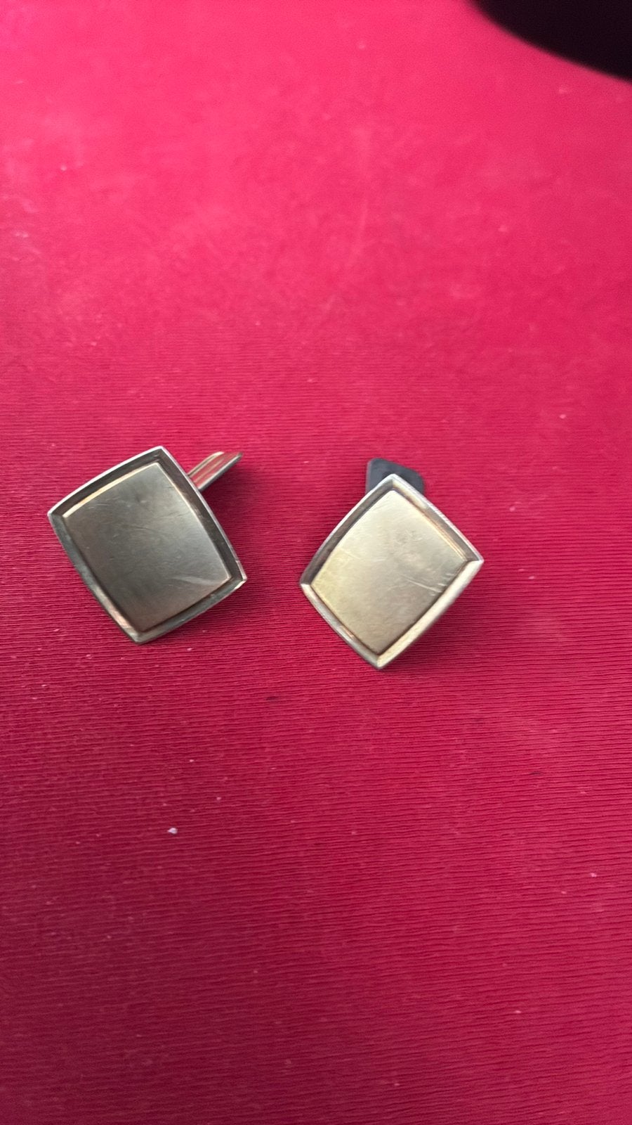 835 zilver gekeurde manchetknopen, Ophalen of Verzenden, Gebruikt, Zilver