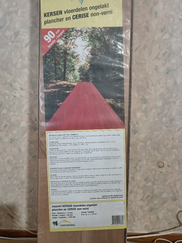 MASSIEF KERSEN VLOERDELEN, Nieuw, Vloerdelen of -planken, 10 m² of meer, Hout