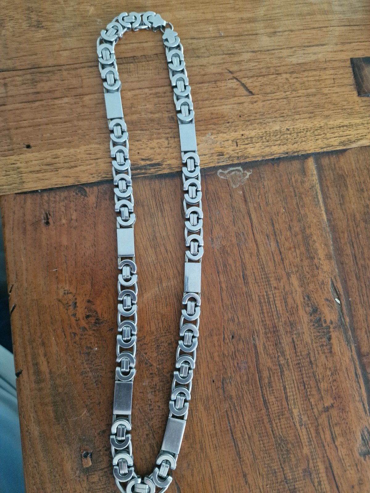 Zilverkleurige Koningsketting - Gebruikt, Verzenden, Gebruikt, Zilver, Zilver