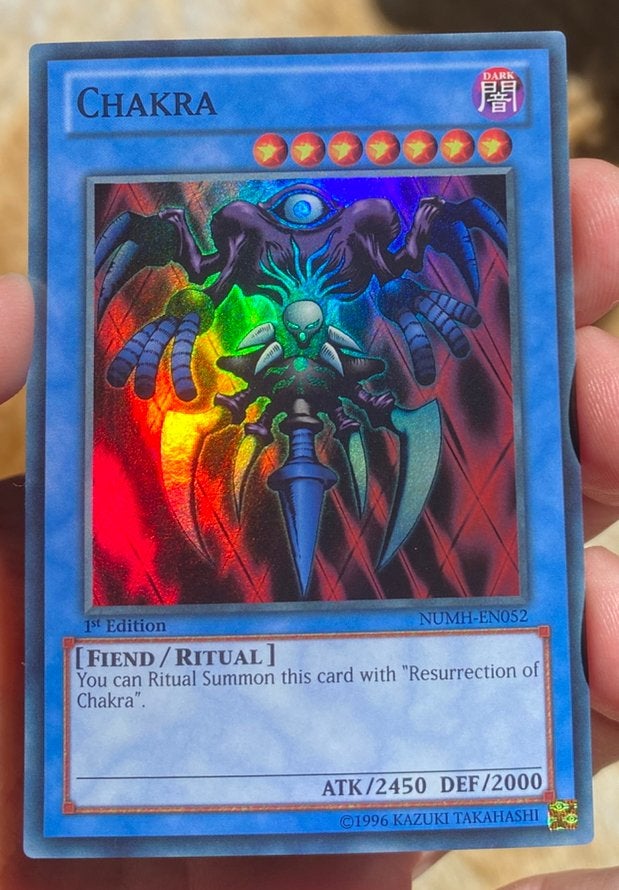 Yu-Gi-Oh! Chakra NUMH 1st Edition !, Ophalen of Verzenden, Zo goed als nieuw, Losse kaart, Foil