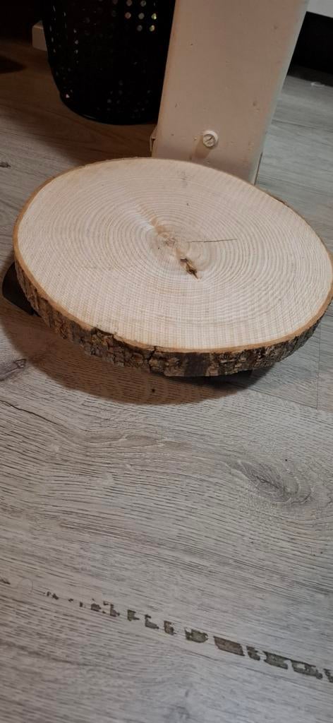 Plantentrolley natuur houten schijf op wielen, Tuin en Terras, Bloempotten, Ophalen of Verzenden