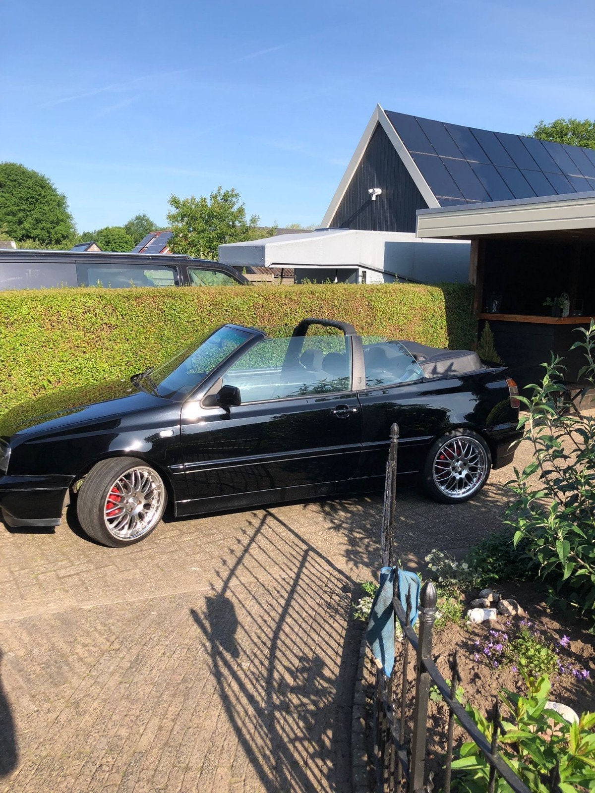 Volkswagen Golf 1.8 Cabriolet 55KW E2 1997 Zwart, Auto's, Voorwielaandrijving, Euro 5, Stof, 74 pk