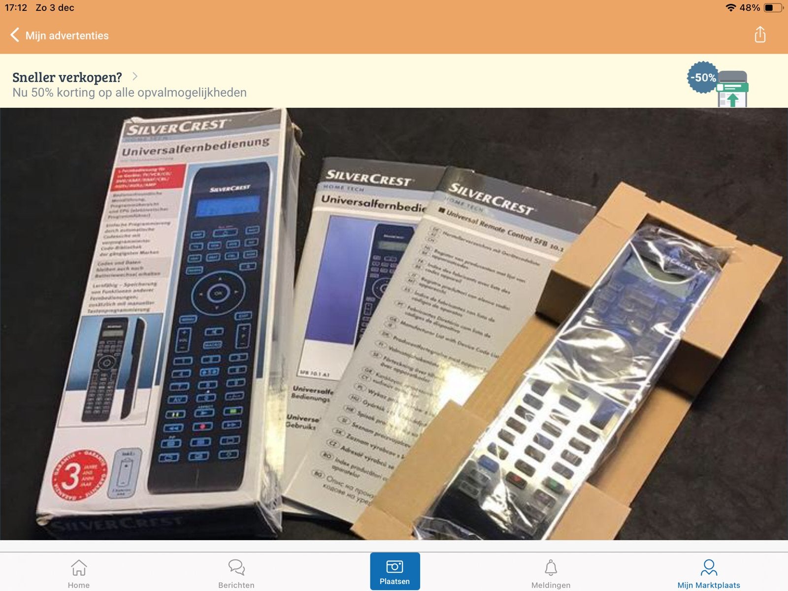 Silvercrest universele afstandsbediening, Audio, Tv en Foto, Ophalen of Verzenden, Nieuw, Universeel