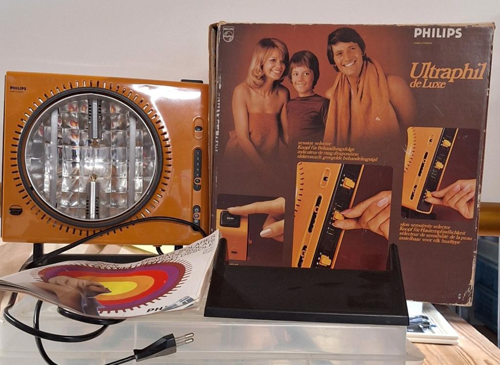 Vintage Philips Ultraphil DeLuxe HP 3115 Gezichtsbruiner, Ophalen of Verzenden, Gebruikt, Gezichtsbruiner, Minder dan 10 lampen