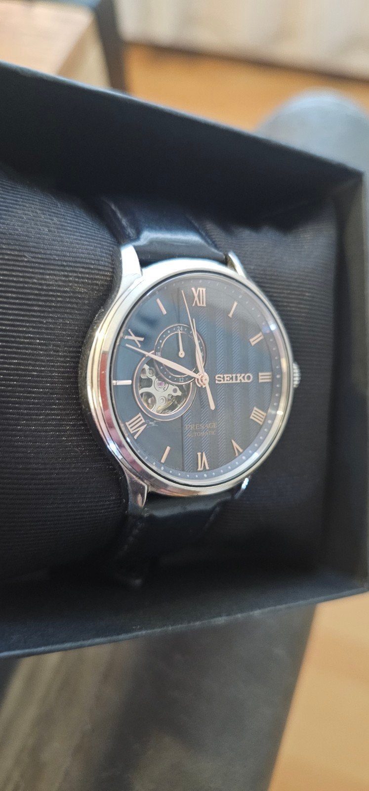 Seiko Presage Japanese Garden SSA421J1 - Open-Heart Automaat, Seiko, Leer, Staal, Polshorloge