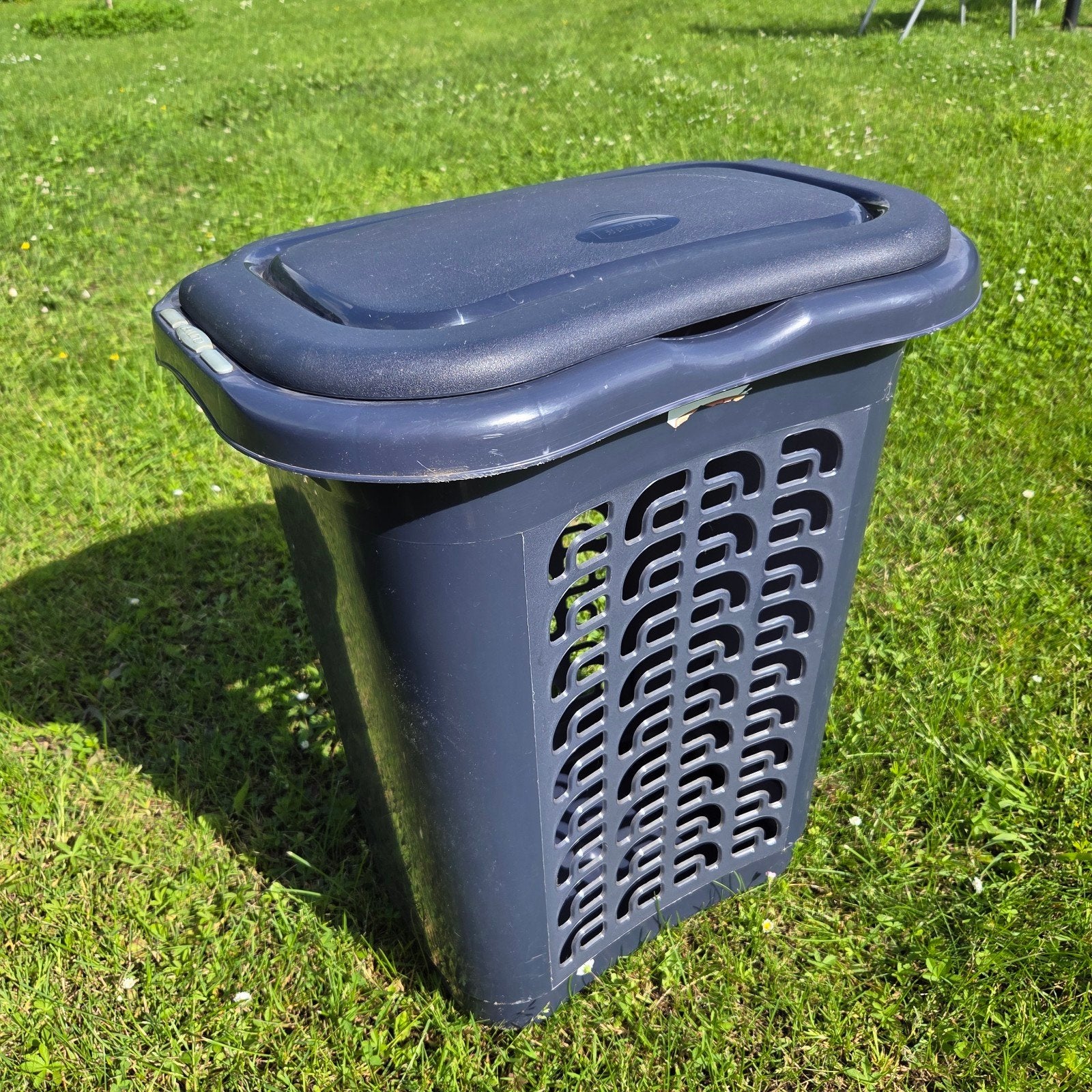 Hoge grote Wasmand Curver donkerblauw, Ophalen, Gebruikt, Blauw, Overige typen