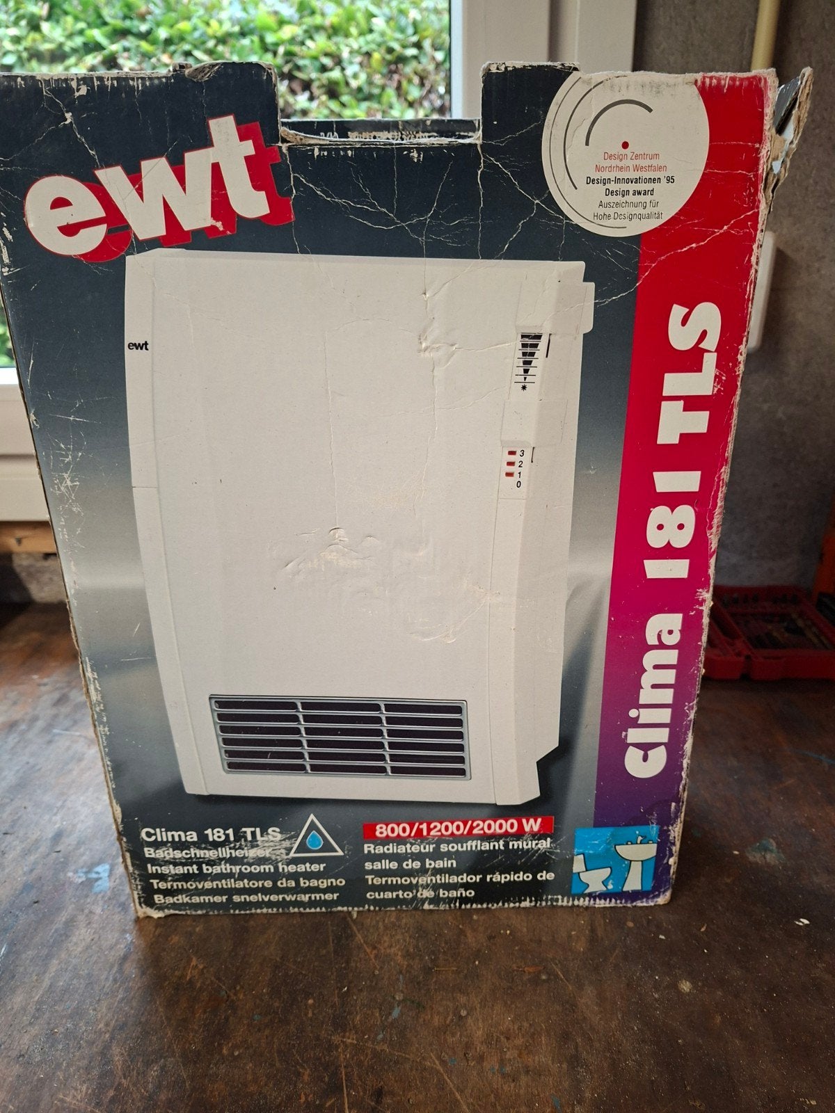 EWT Clima 181 TLS Badkamer/Schuur Verwarming 800/1200/2000W, 30 tot 80 cm, Gebruikt, Overige typen, Minder dan 60 cm