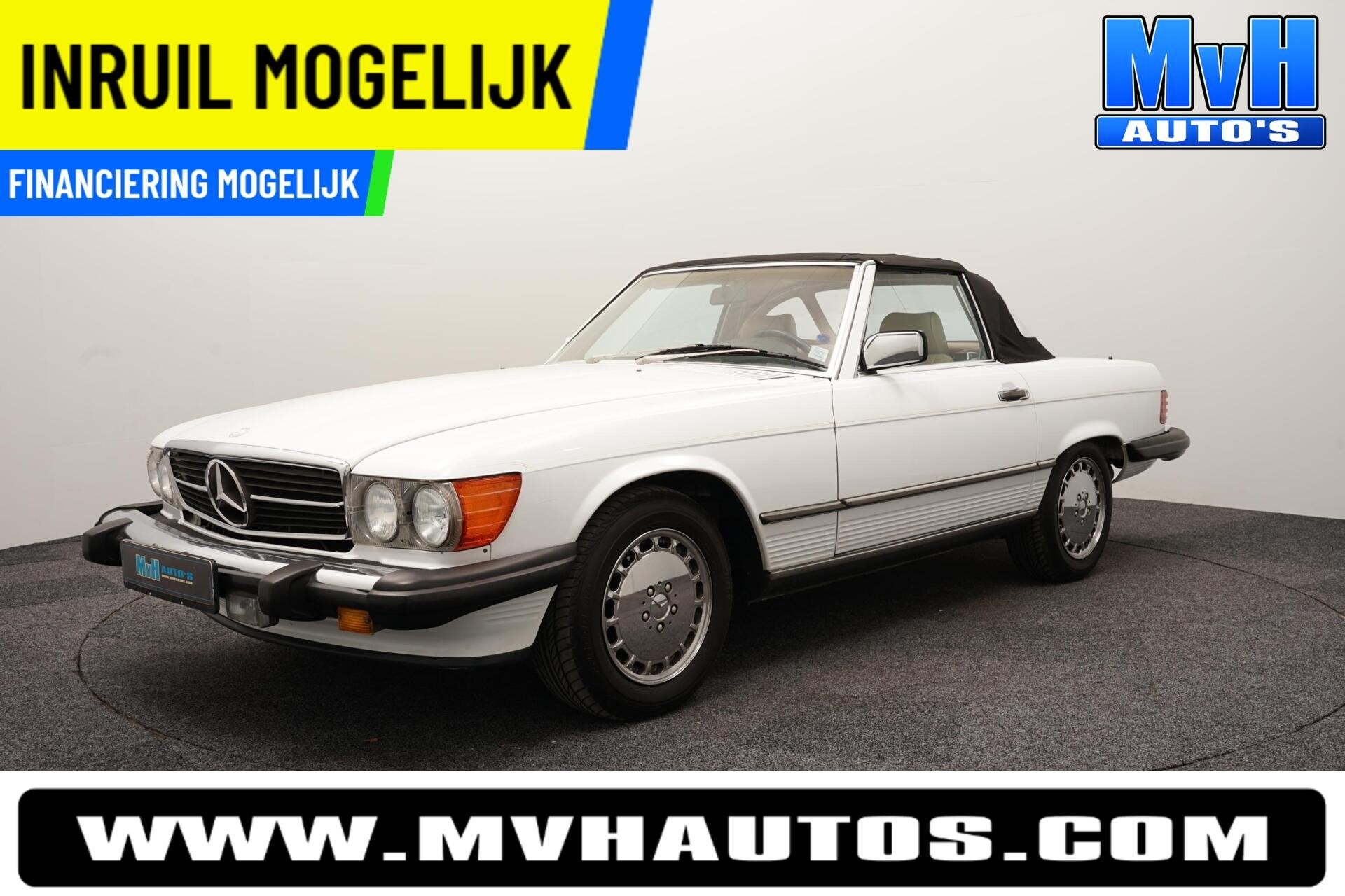 Mercedes SL-klasse 560 SL|Roestvrij-Californische klassieker, Achterwielaandrijving, 4973 cc, Wit, 2 stoelen