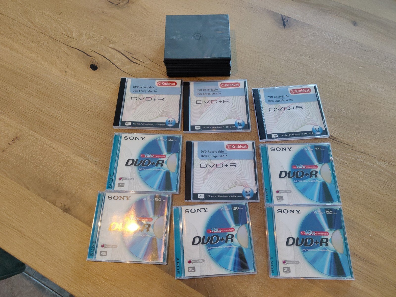 Diverse DVD+R schijven plus lege hoesjes, Computers en Software, Ophalen, Nieuw, Dvd, Kruidvat, Sony