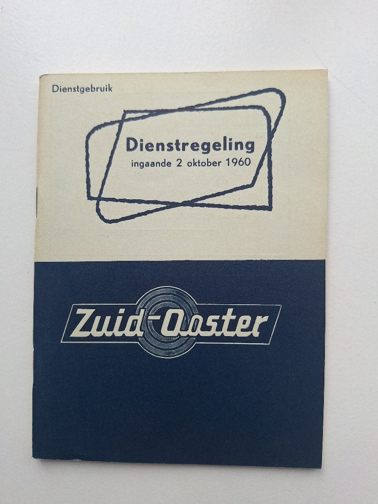 ZUID-OOSTER GENNEP DIENSTREGELING INGAANDE - 2 OKTOBER 1960, Ophalen of Verzenden, Gebruikt, Bus of Metro, Boek of Tijdschrift