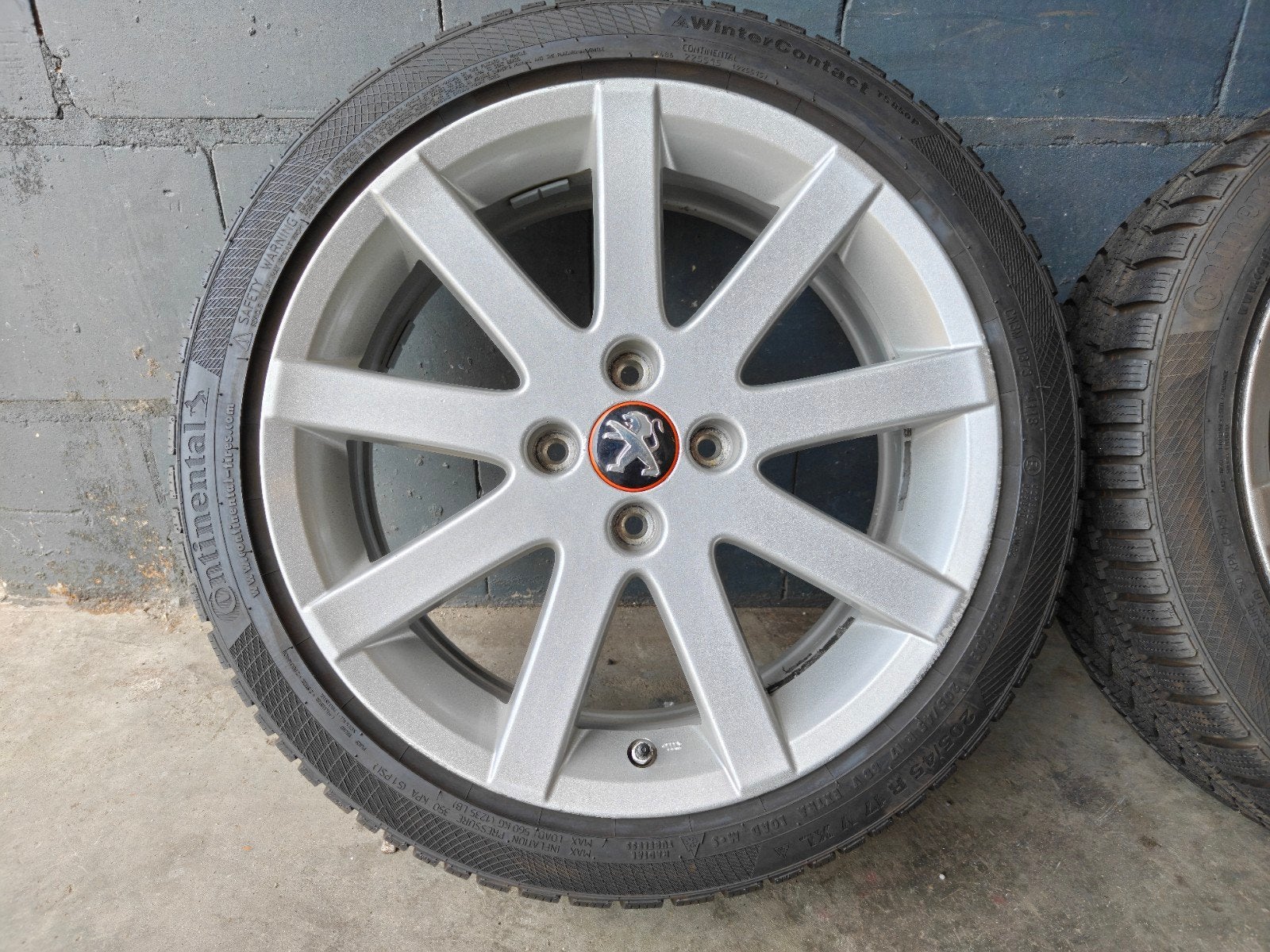 17" Originele Peugeot 206 207 Winterset Continental, Gebruikt, Banden en Velgen, Onbekend, 17 inch