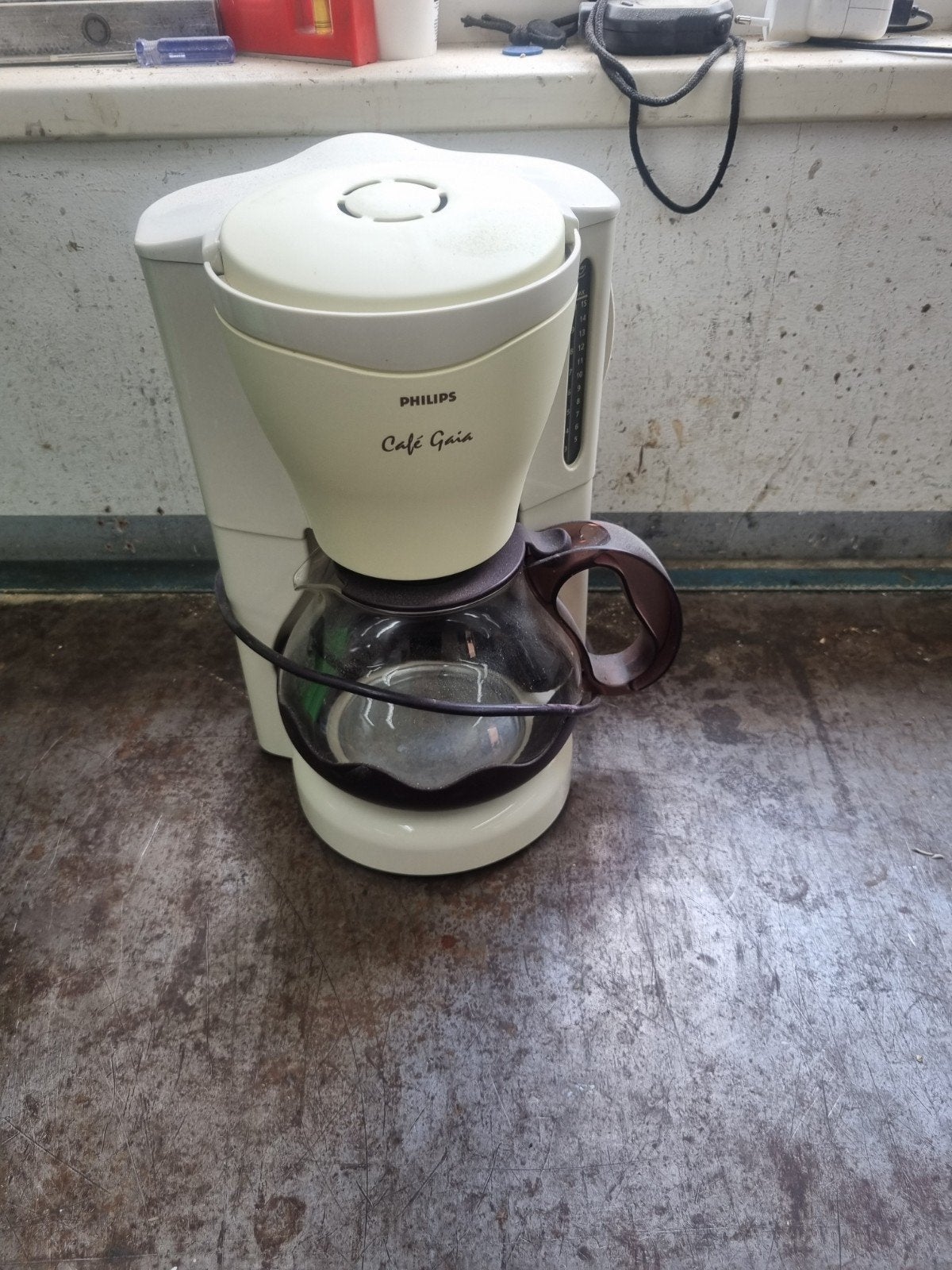 Philips Café Gaia koffiezetapparaat - Werkt nog goed!, Ophalen of Verzenden, Gebruikt, Koffiemachine, Gemalen koffie