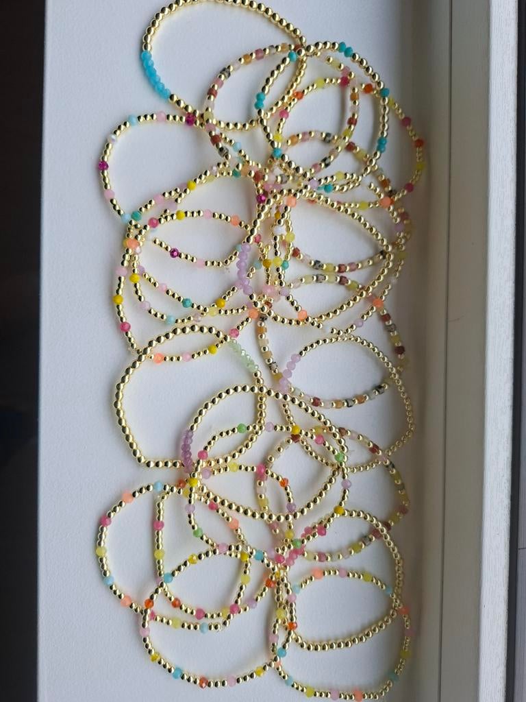 Partij armbandjes 22 stuks, Ophalen of Verzenden, Nieuw, Overige kleuren, Overige materialen