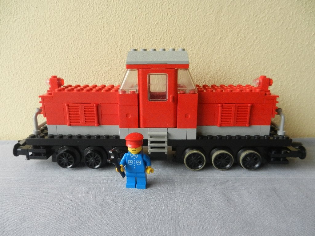 Lego 7755 trein, locomotief met 12 volt motor (uit 1983), Ophalen of Verzenden, Gebruikt