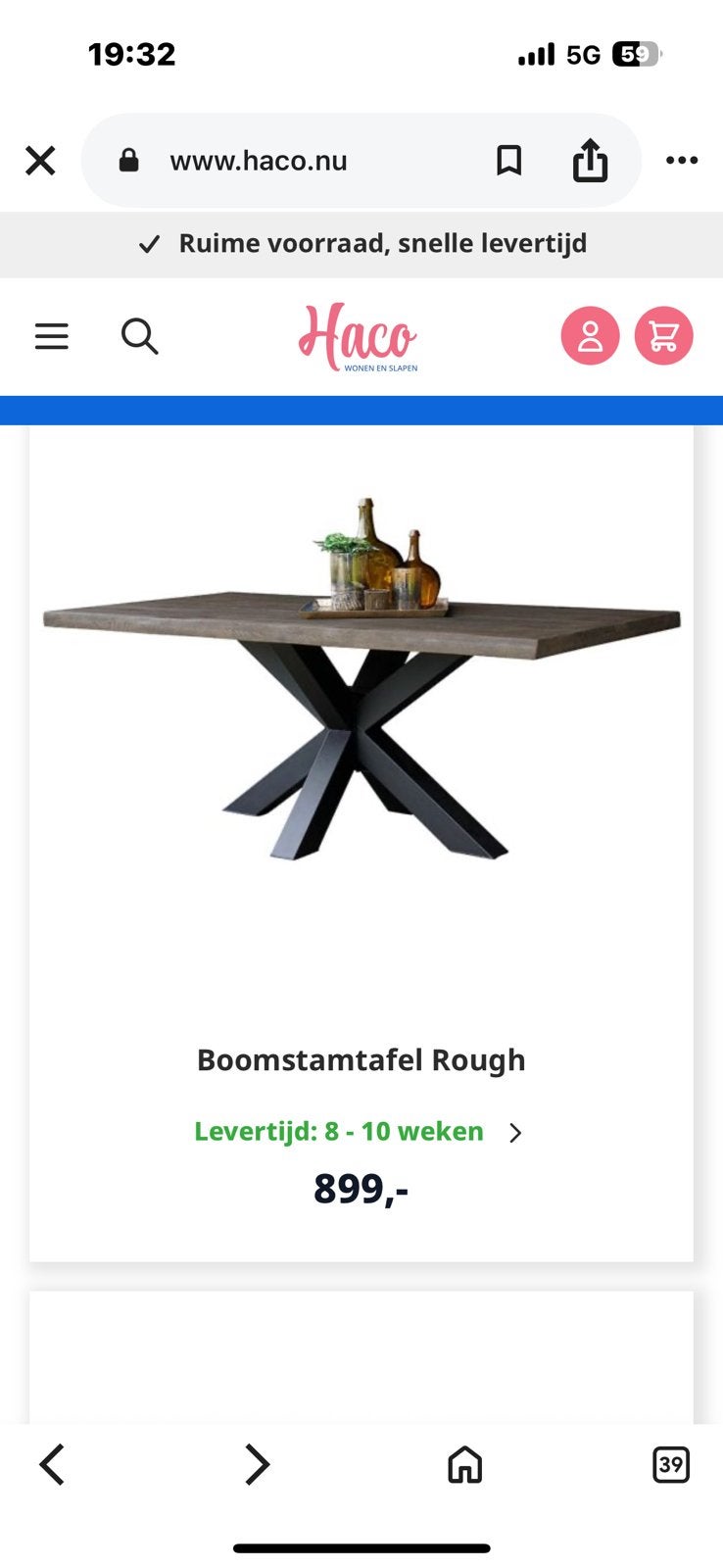 Eettafel, 200 cm of meer, Zo goed als nieuw, Rechthoekig, 50 tot 100 cm
