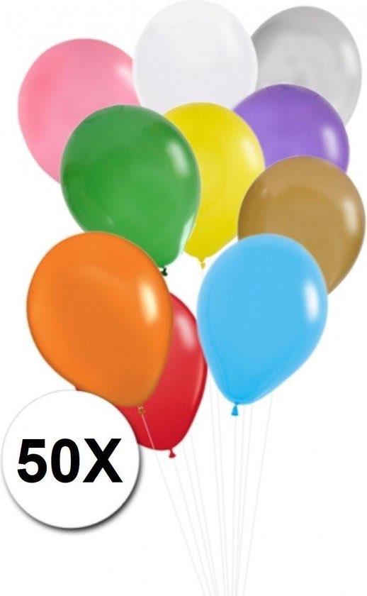 50 Gekleurde Ballonnen - Feest Versiering GRATIS VERZENDING, Verzenden, Nieuw, Versiering, Verjaardag