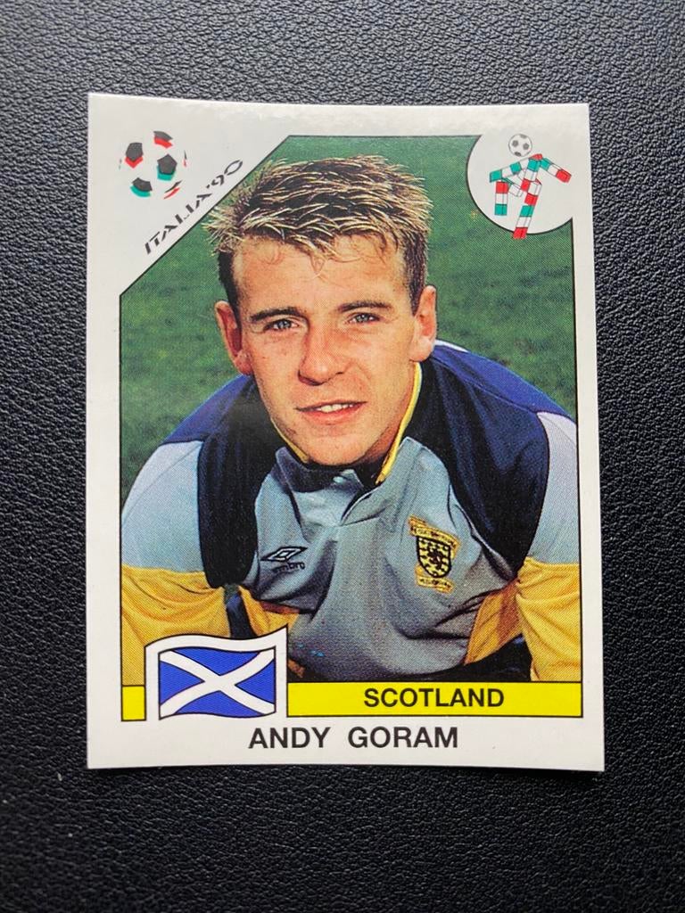 Andy Goram - Schotland - Panini WK 1990 Sticker, Ophalen of Verzenden, Zo goed als nieuw, Buitenlandse clubs, Poster, Plaatje of Sticker